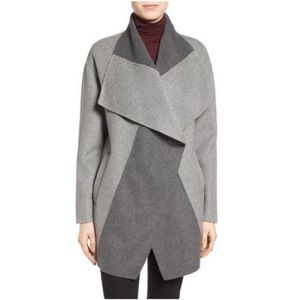 Vera Wang Grey Wool Coat